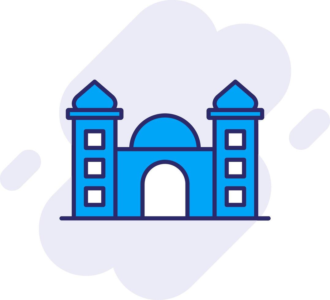 Mosque Line Filled Backgroud Icon vector
