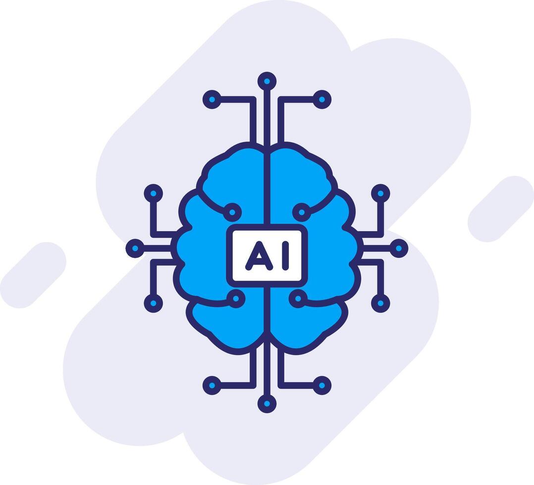 Artificial Intelligence Line Filled Backgroud Icon 38161711 Vector Art ...