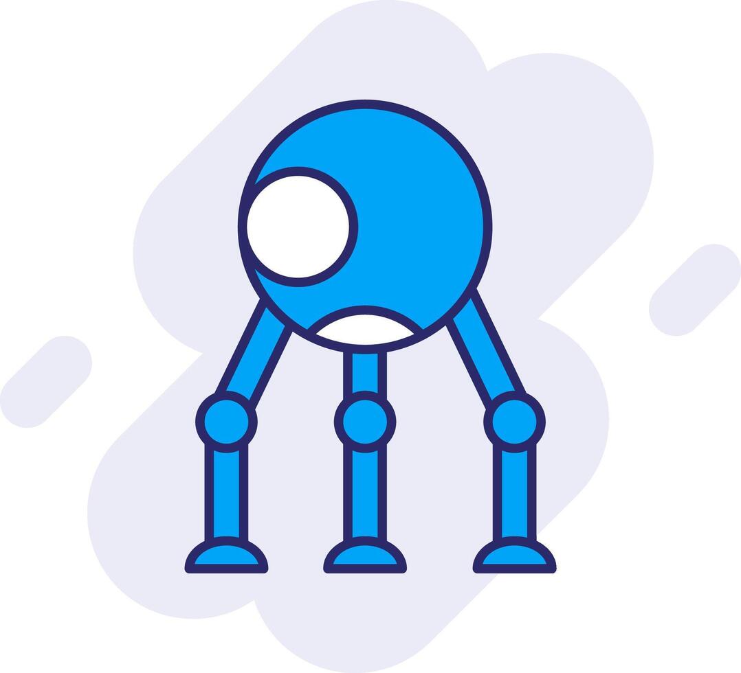 Robot Line Filled Backgroud Icon vector