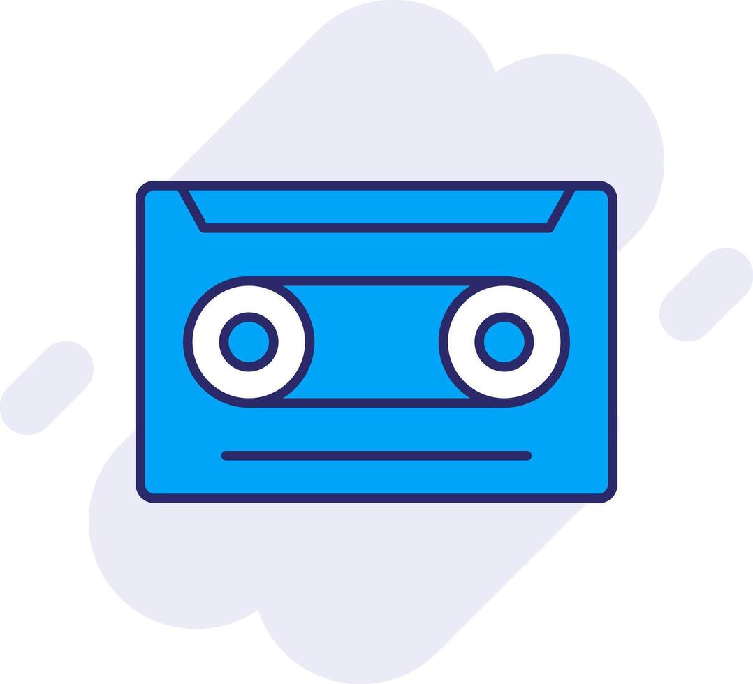 Cassette Line Filled Backgroud Icon vector