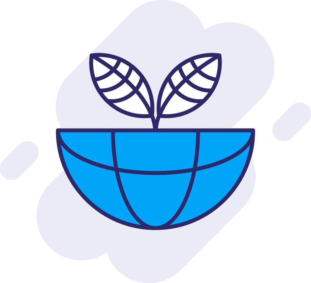 Ecosystem Line Filled Backgroud Icon vector