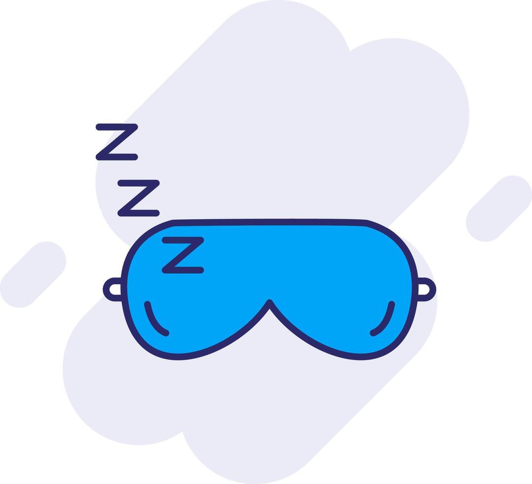 dormido máscara línea lleno fondo icono vector