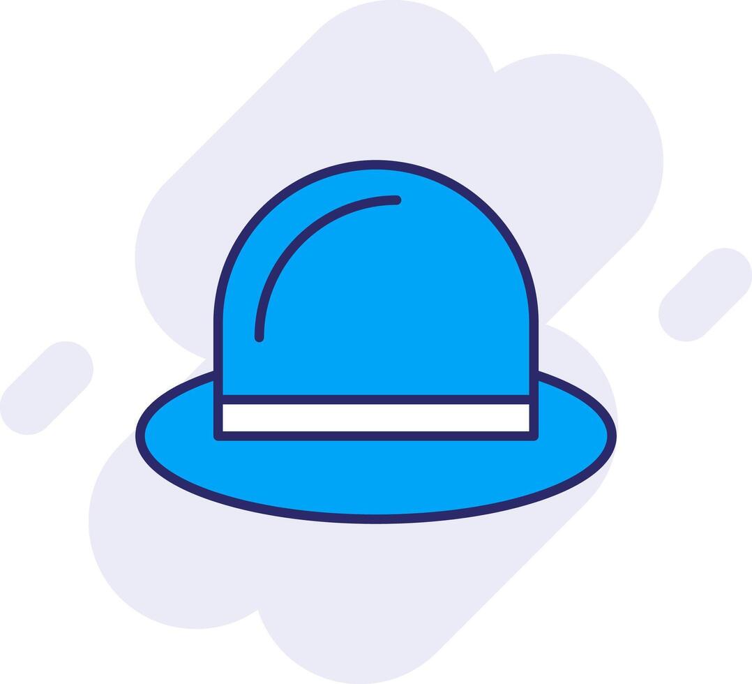 Hat Line Filled Backgroud Icon vector