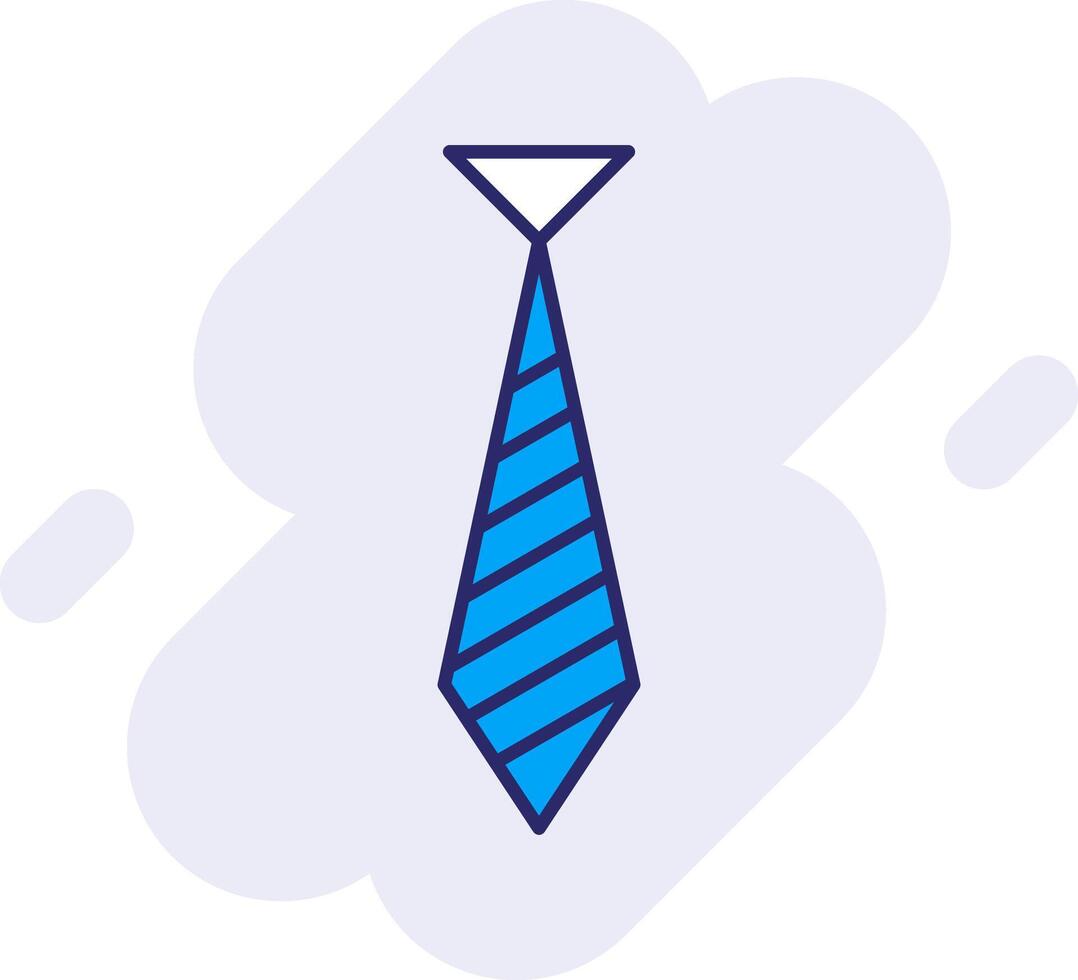 Tie Line Filled Backgroud Icon vector