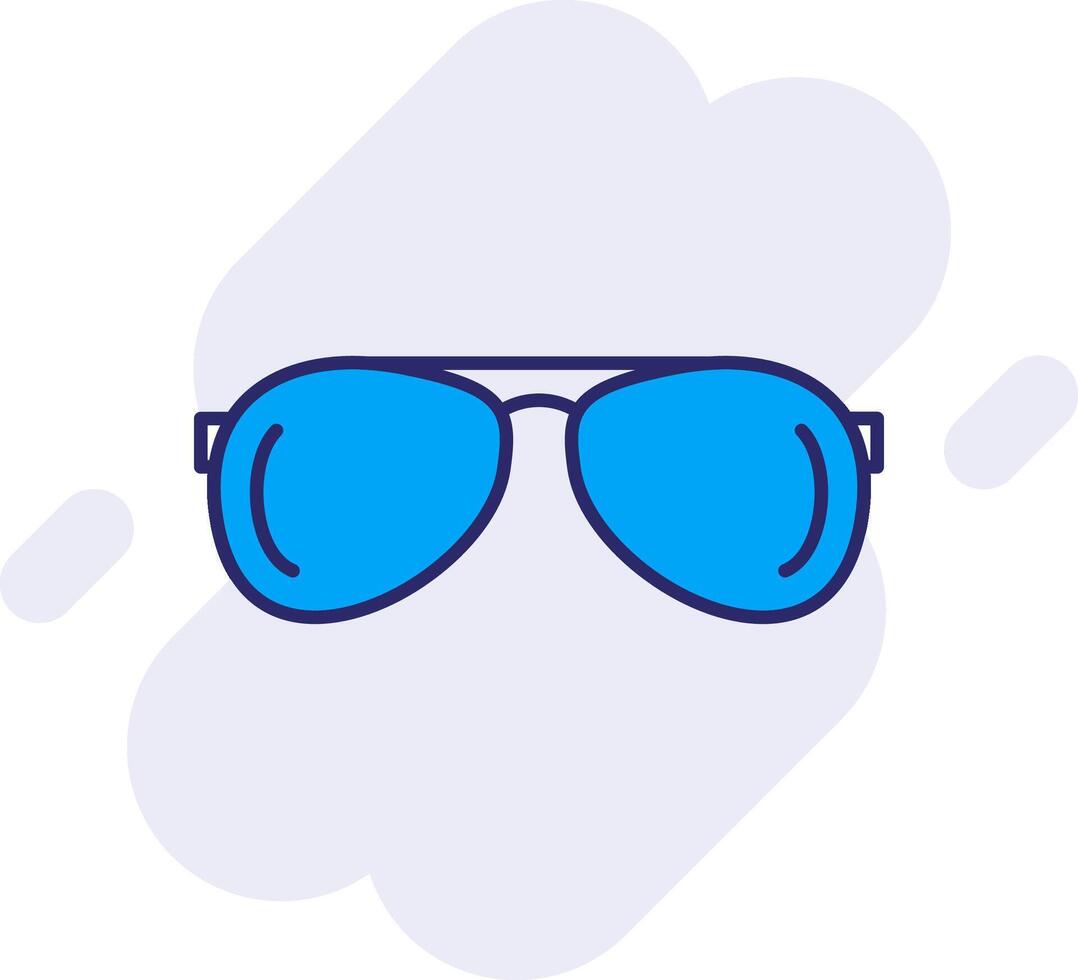 Sun Glasses Line Filled Backgroud Icon vector