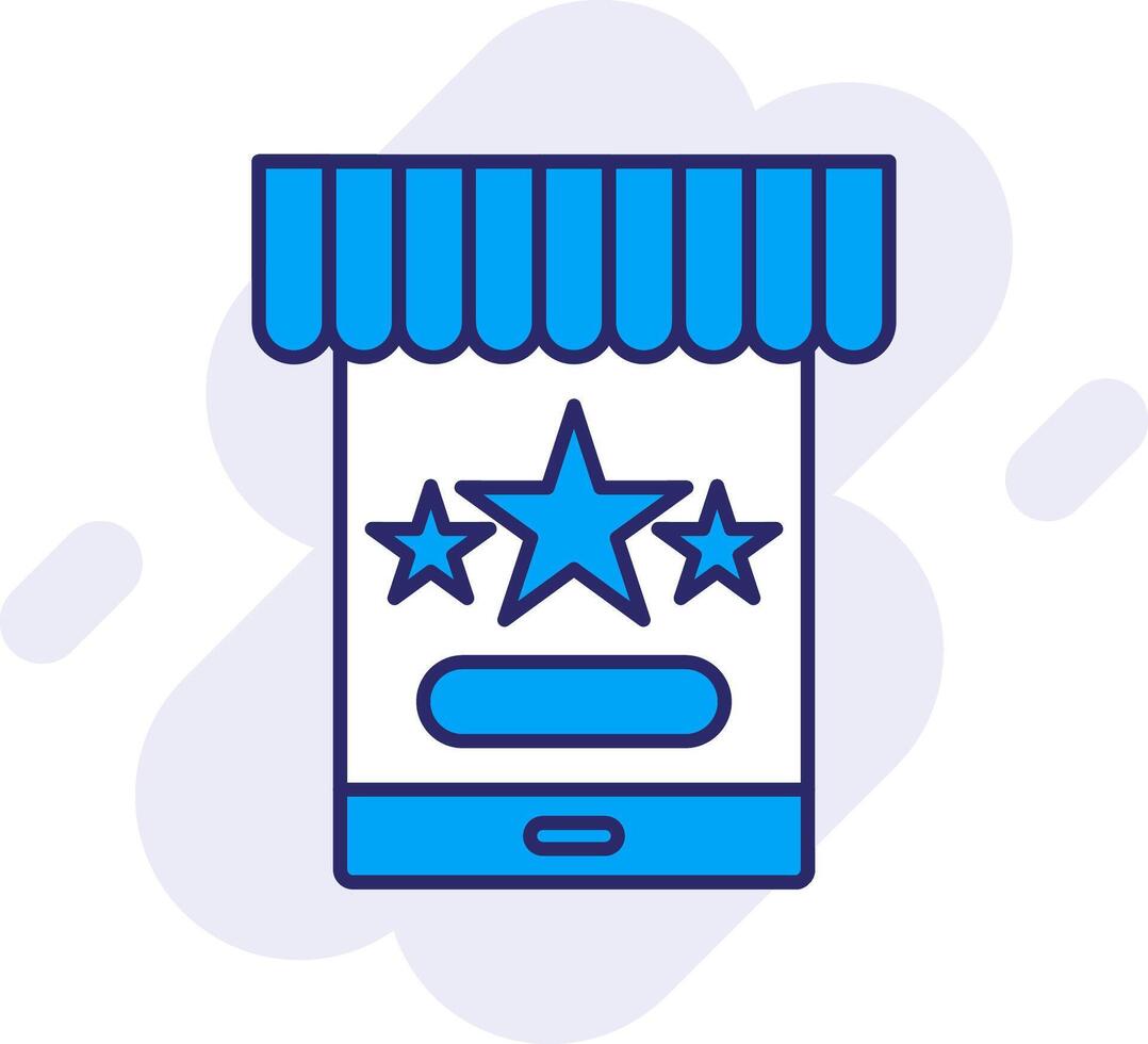 Rating Line Filled Backgroud Icon vector