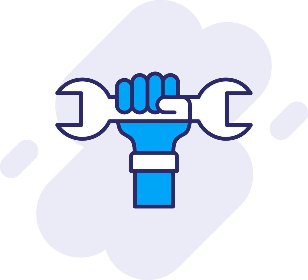 Labour Day Line Filled Backgroud Icon vector