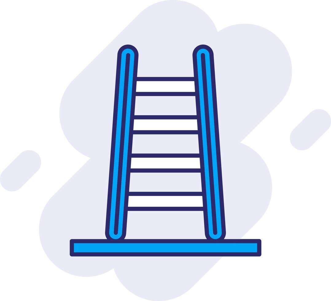 paso escalera línea lleno fondo icono vector