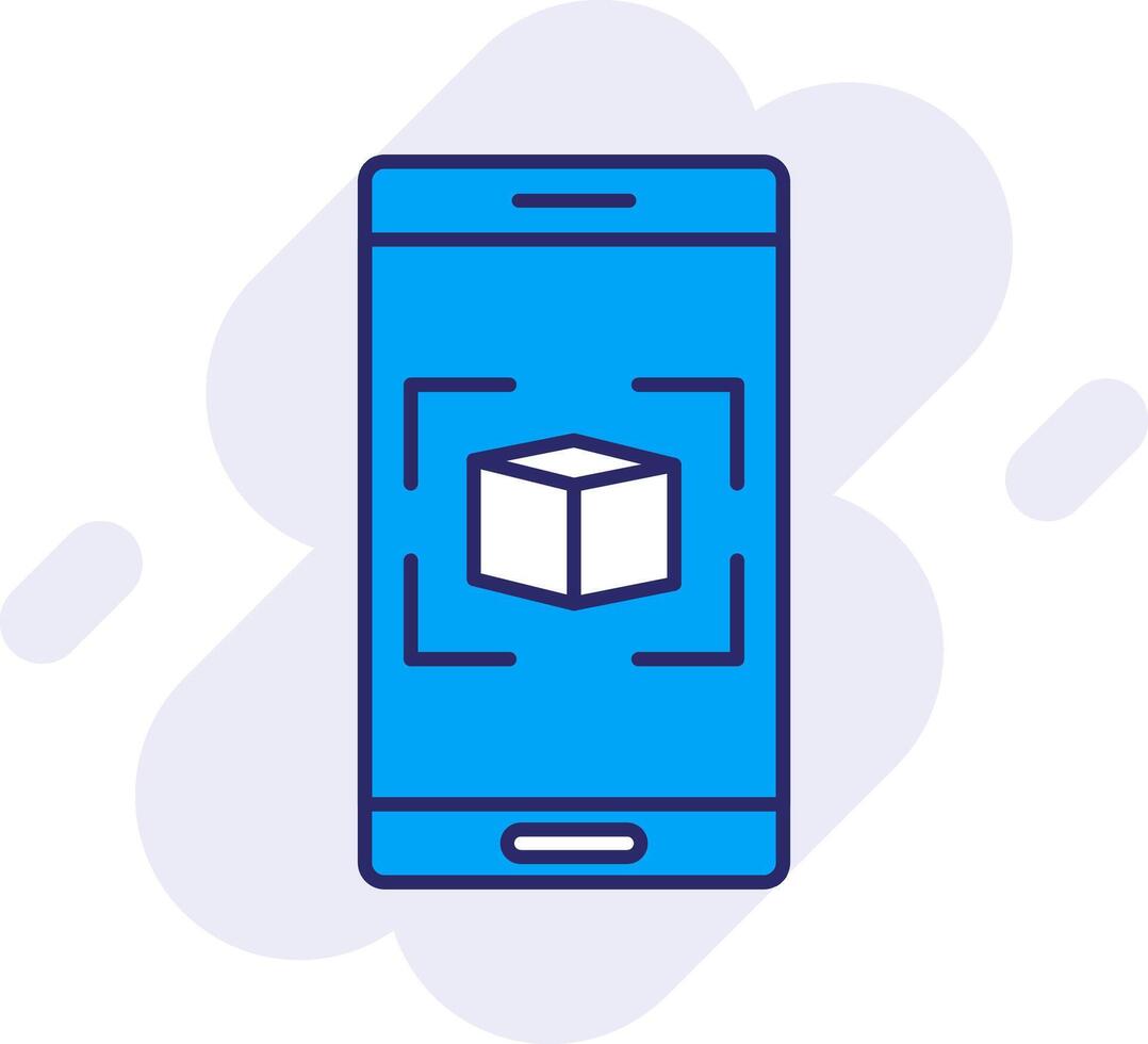 Augmented Reality Line Filled Backgroud Icon vector