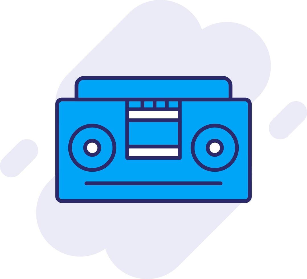 Tape Recorder Line Filled Backgroud Icon vector