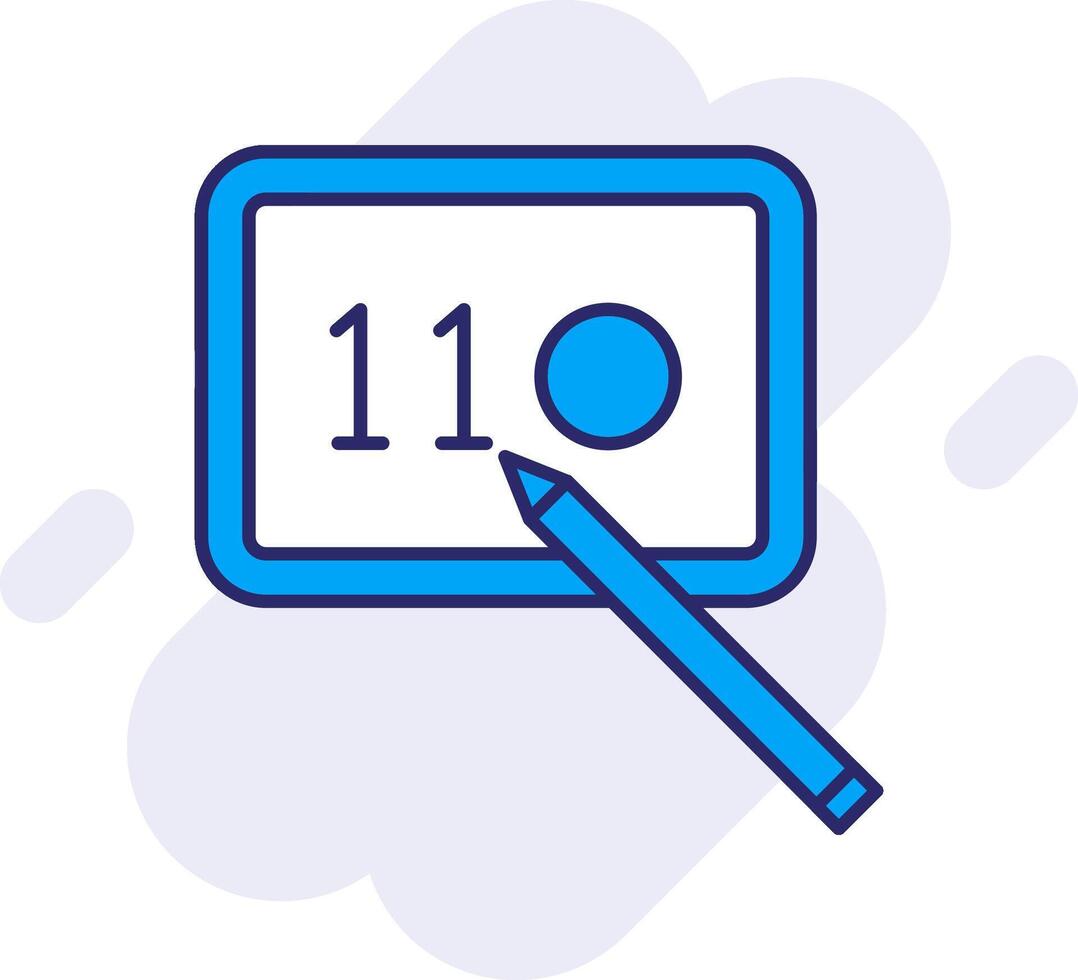 Digital Art Line Filled Backgroud Icon vector