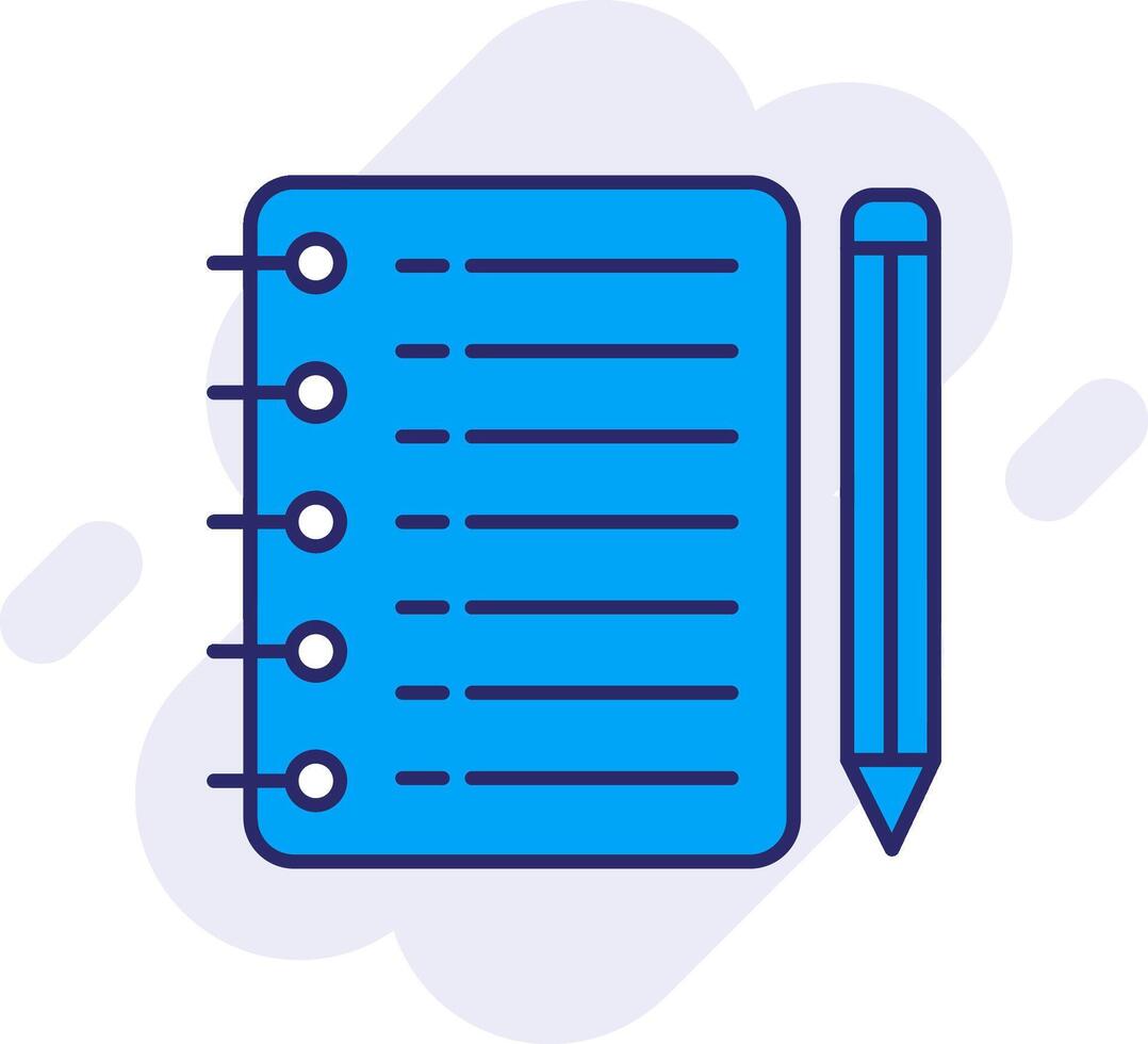 Notepad Line Filled Backgroud Icon vector