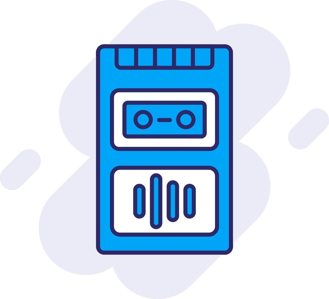 Recorder Line Filled Backgroud Icon vector