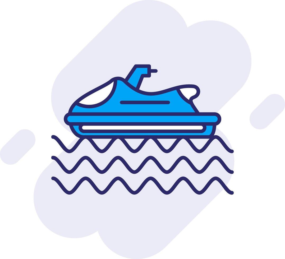 Parasailing Line Filled Backgroud Icon vector