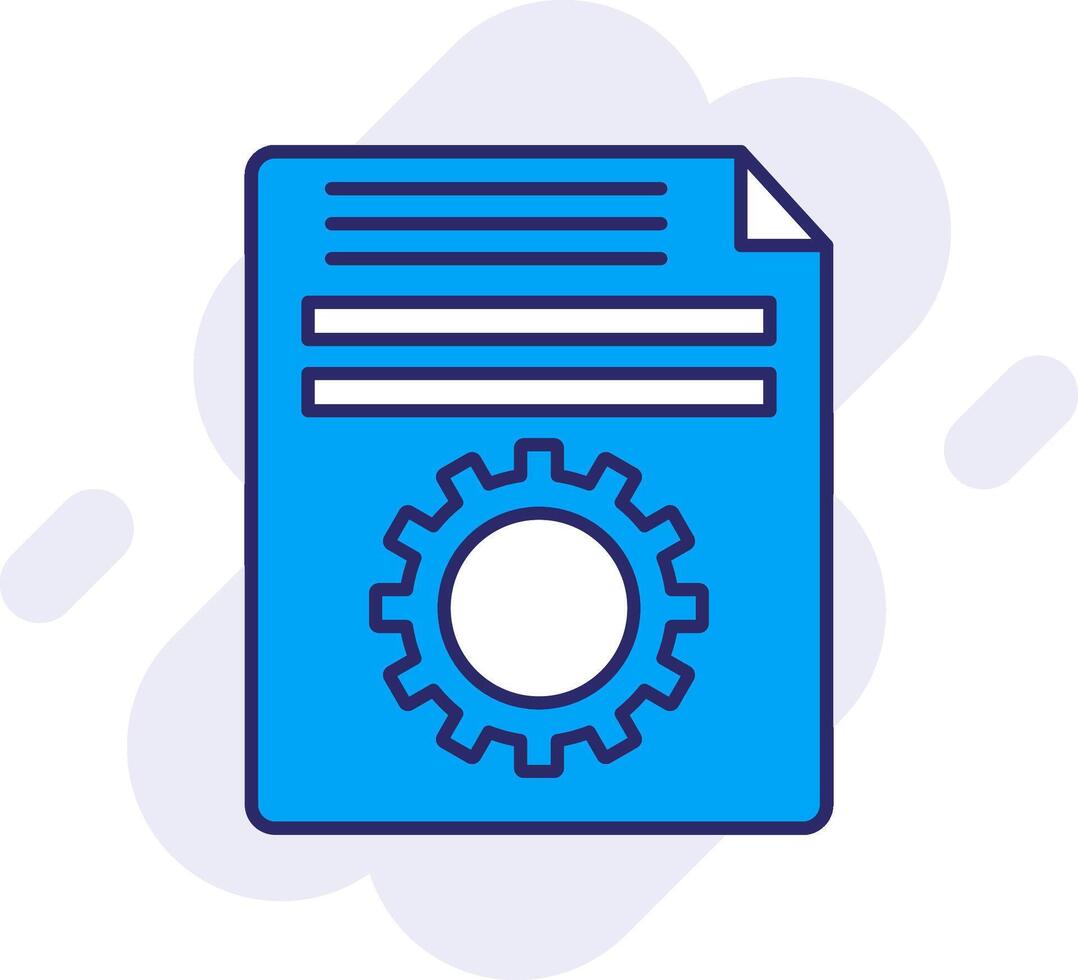 Setting Line Filled Backgroud Icon vector