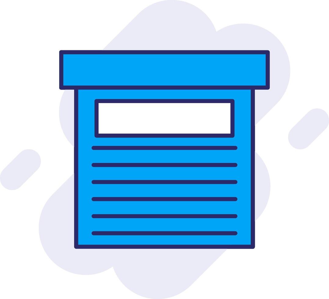 Storage Box Line Filled Backgroud Icon vector