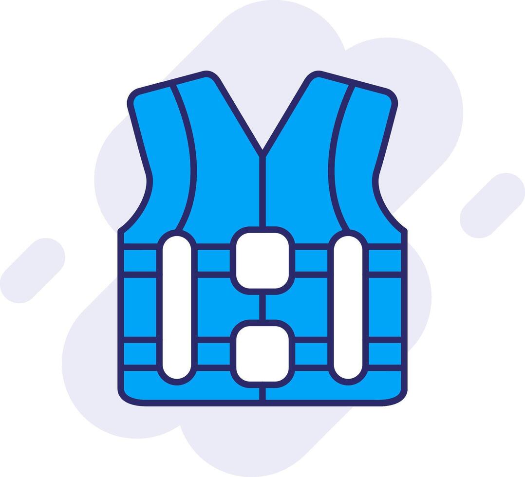 Life Vest Line Filled Backgroud Icon vector