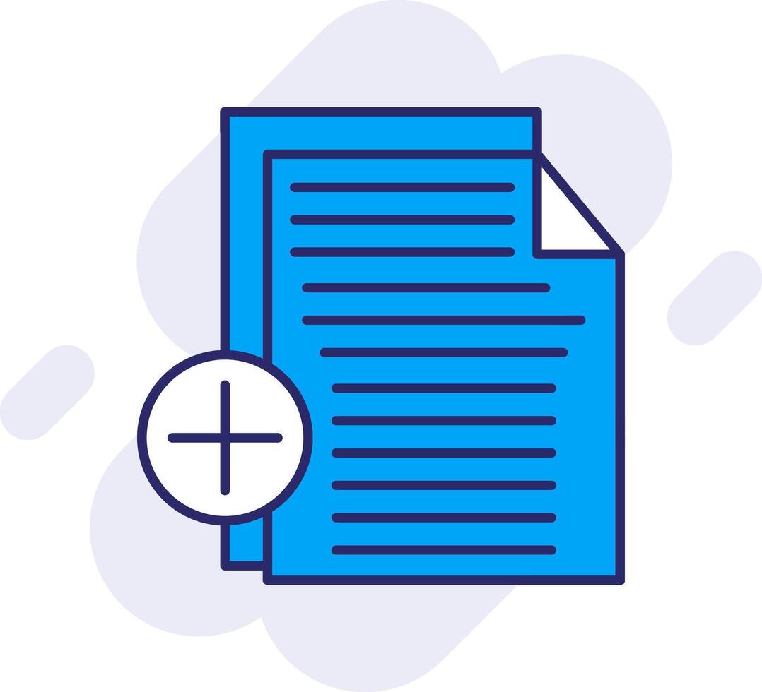Add File Line Filled Backgroud Icon vector