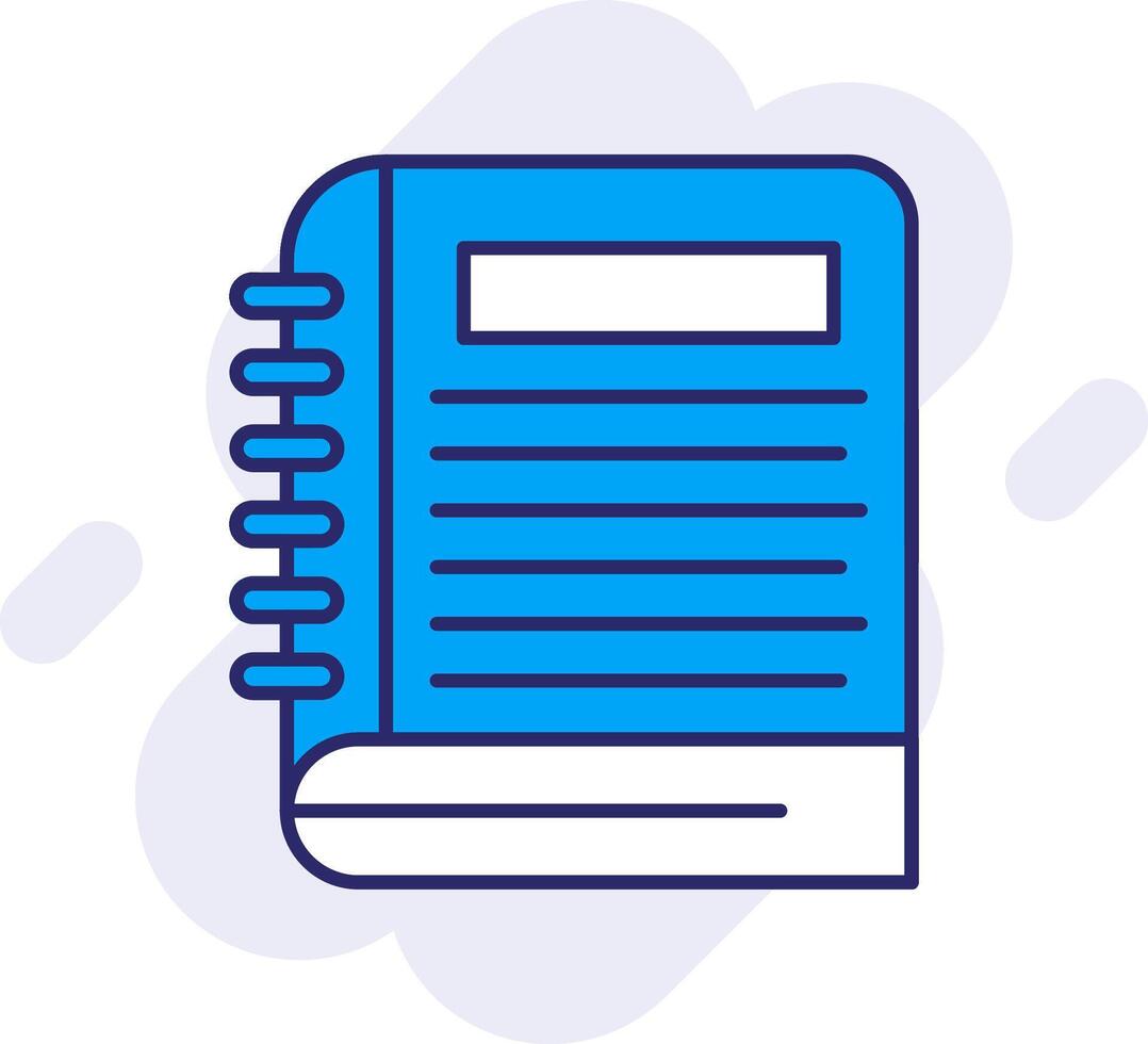 Notebook Line Filled Backgroud Icon vector
