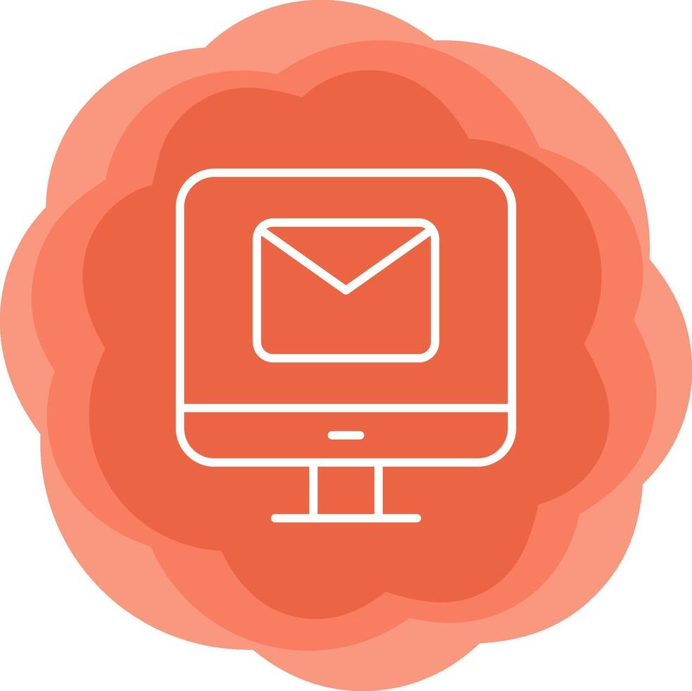 Computer Email Vecto Icon vector