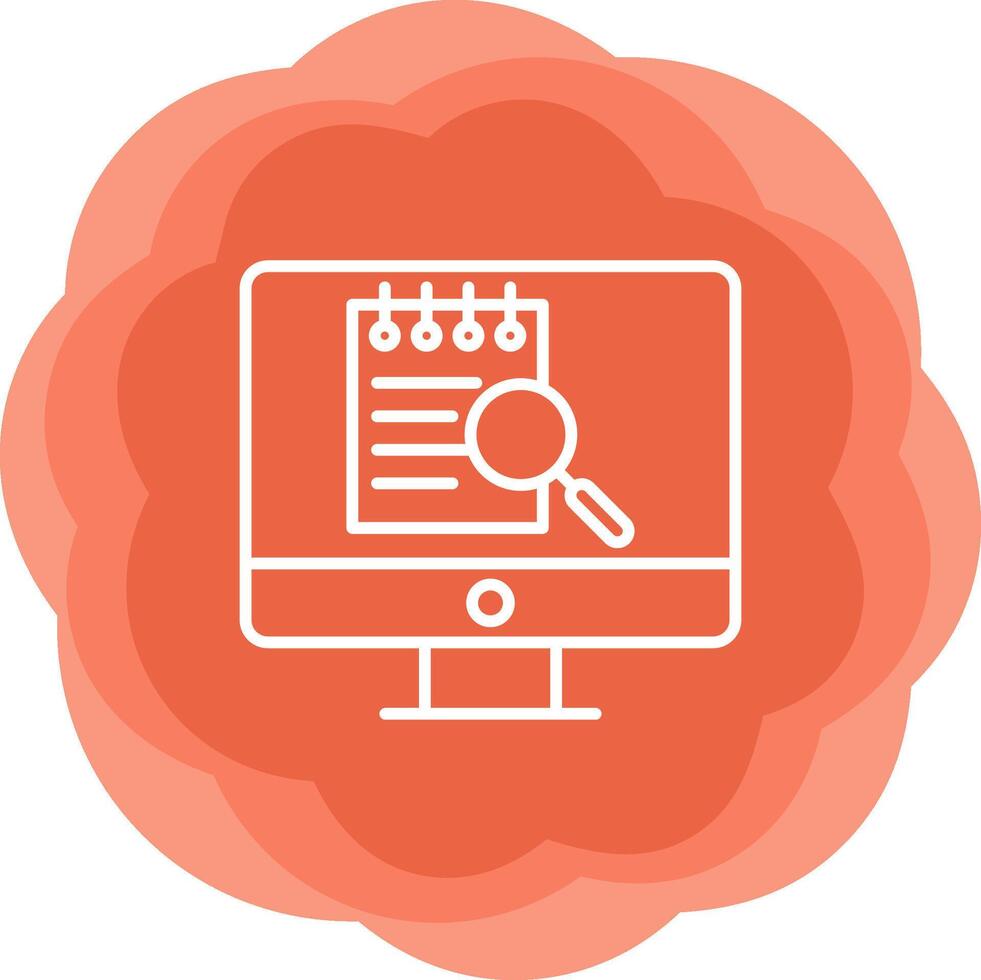 File Search Computer Vecto Icon vector