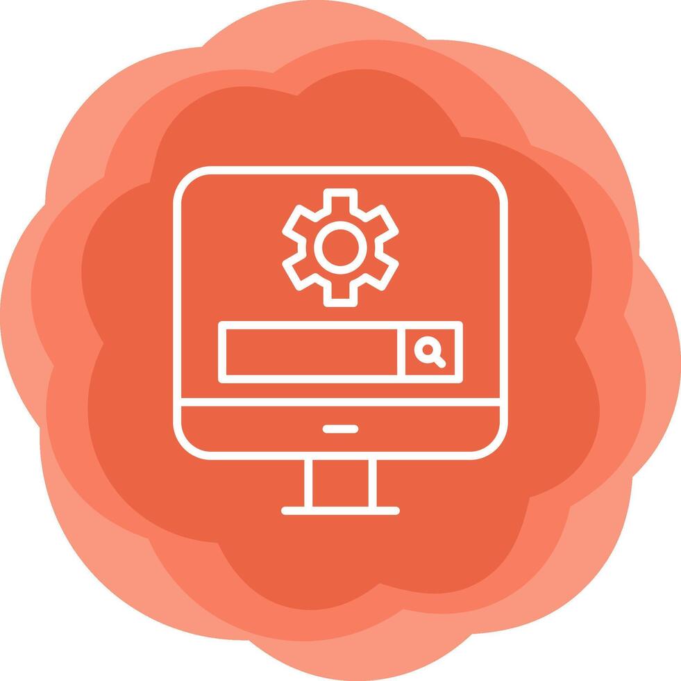 Computer Search Engine Vecto Icon vector