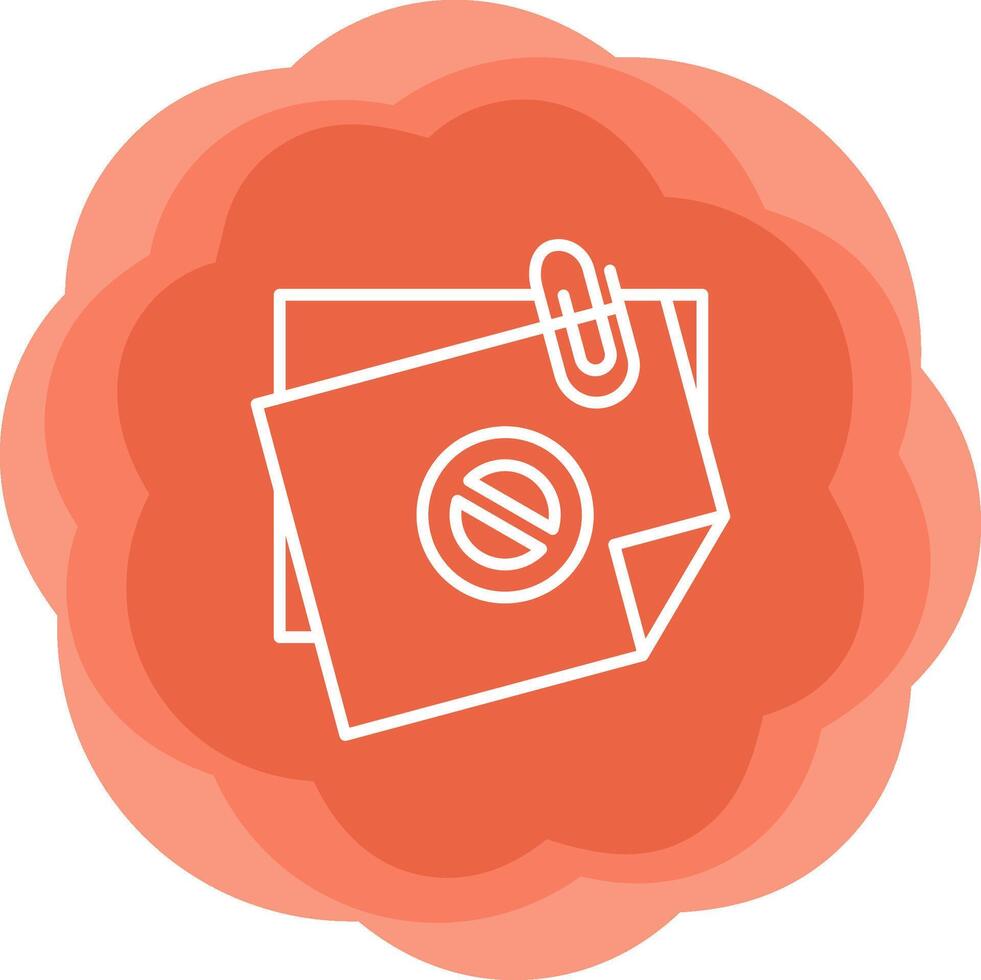 Sticky Notes Ban Vecto Icon vector