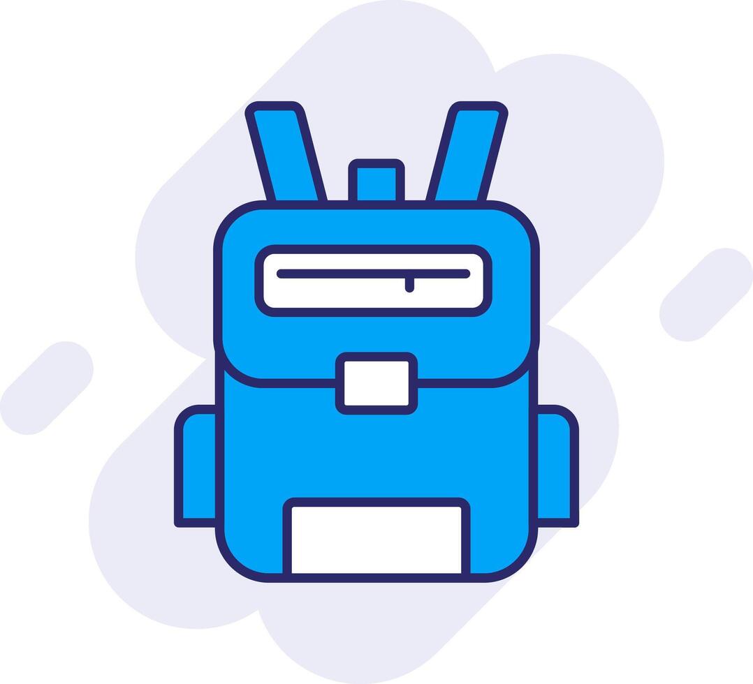 Backpack Line Filled Backgroud Icon vector