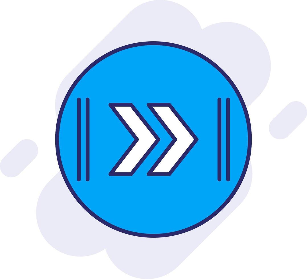 Fast Forward Line Filled Backgroud Icon vector