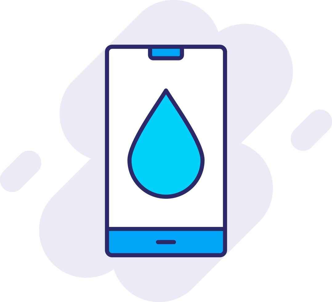 Water Drop Line Filled Backgroud Icon vector