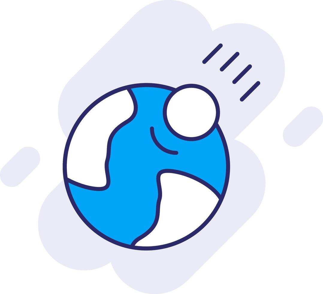 Meteor Line Filled Backgroud Icon vector