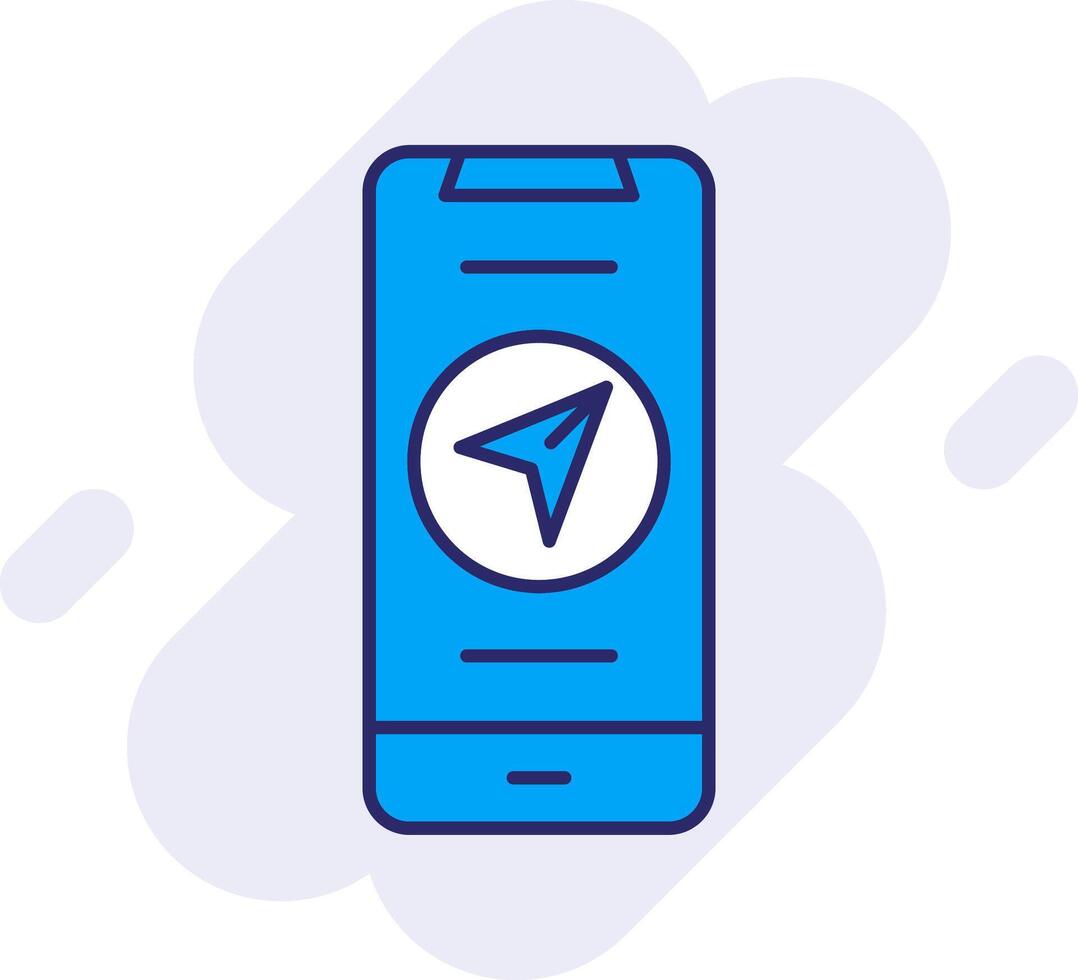 Navigator Line Filled Backgroud Icon vector