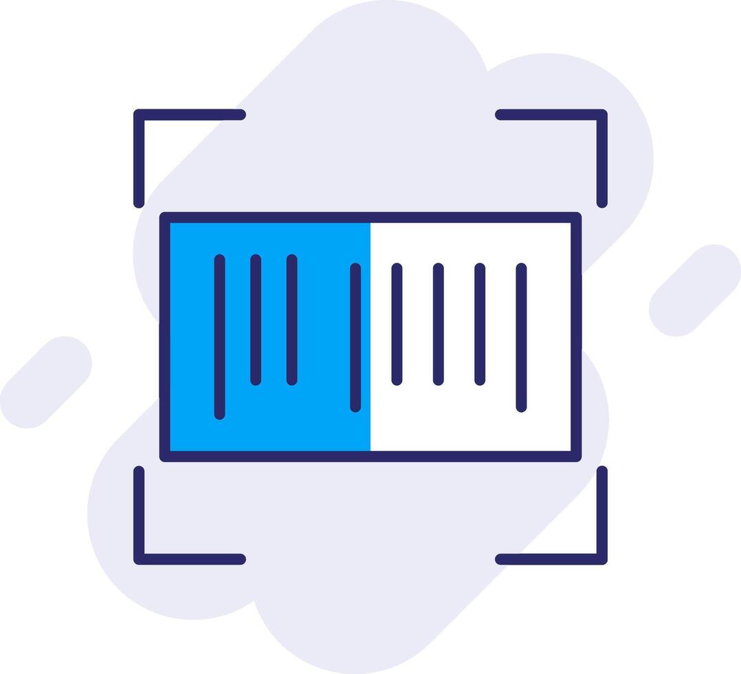 Barcode Line Filled Backgroud Icon vector
