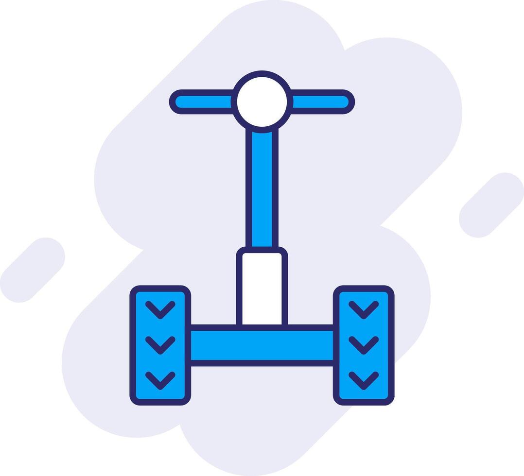 Segway Line Filled Backgroud Icon vector