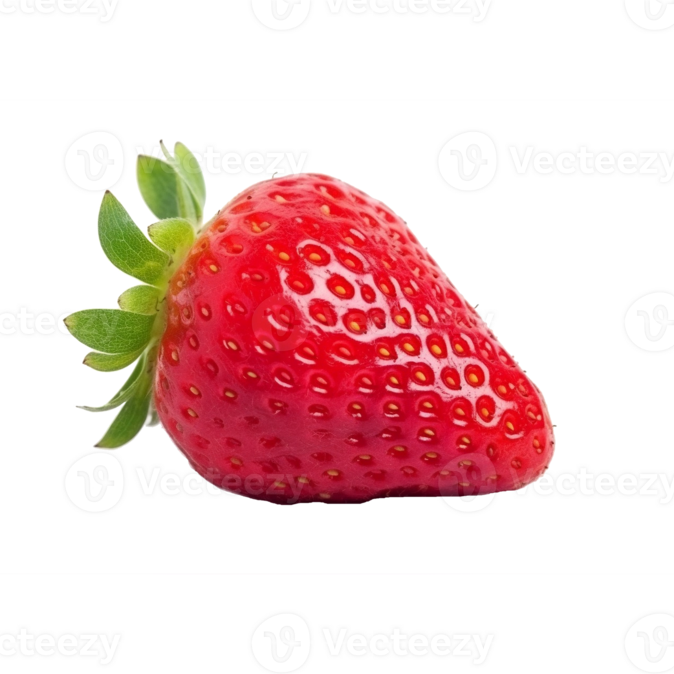 AI generated fresh strawberry fruit isolated on transparent background png