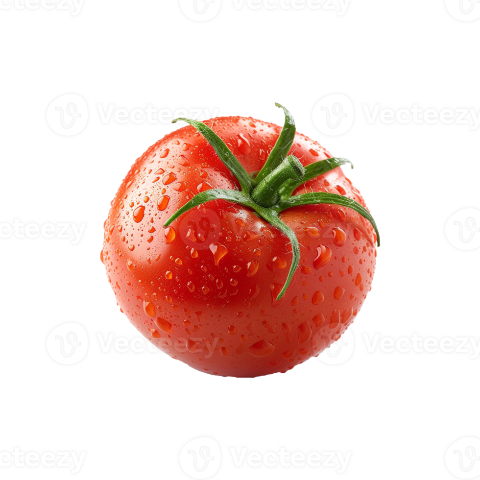 AI generated tomato isolated on transparent background png