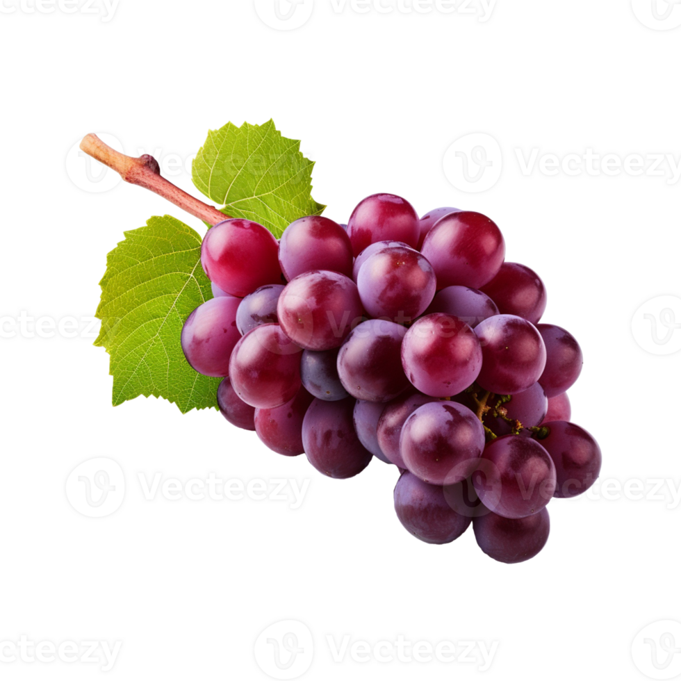 AI generated bunch of red grapes isolated on transparent background png
