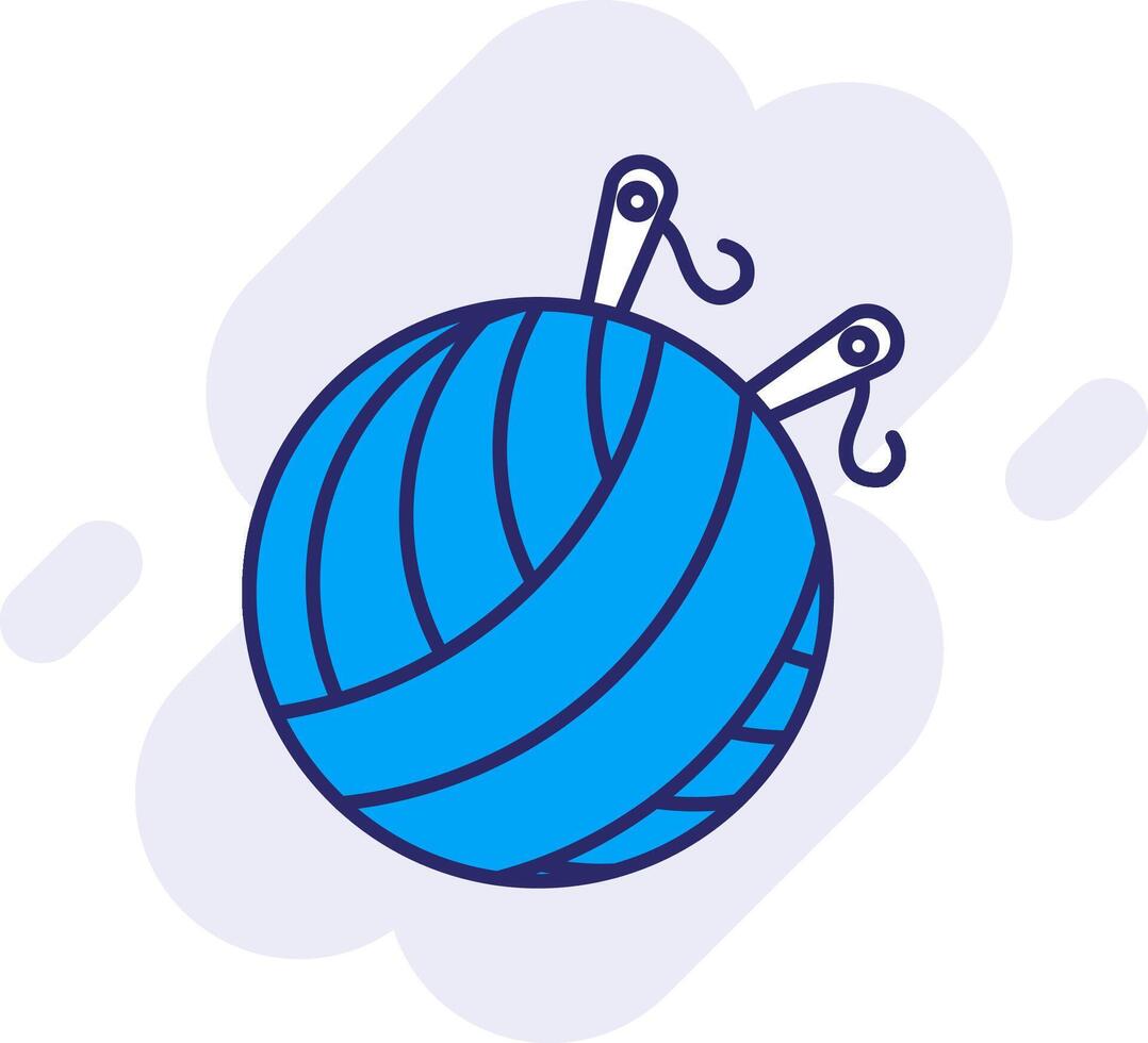 hilo pelota línea lleno fondo icono vector