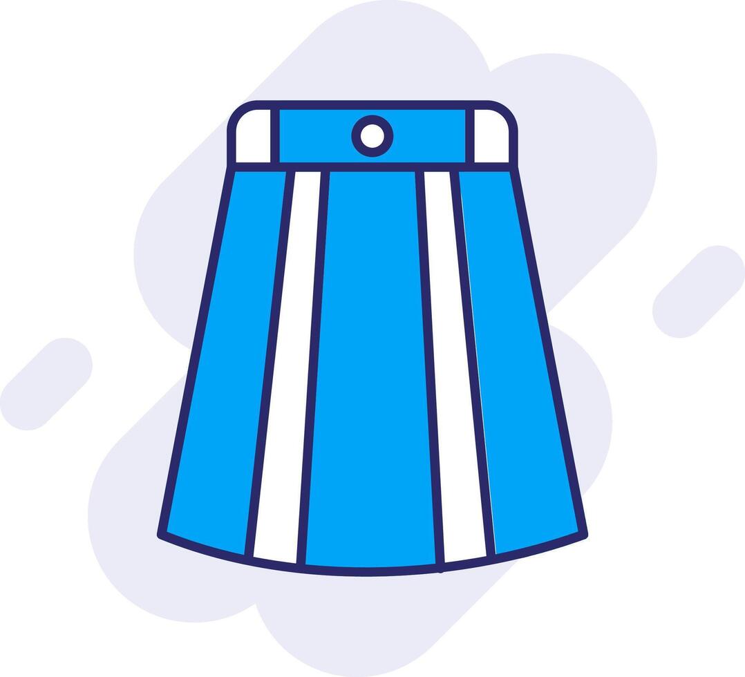 Long Skirt Line Filled Backgroud Icon vector