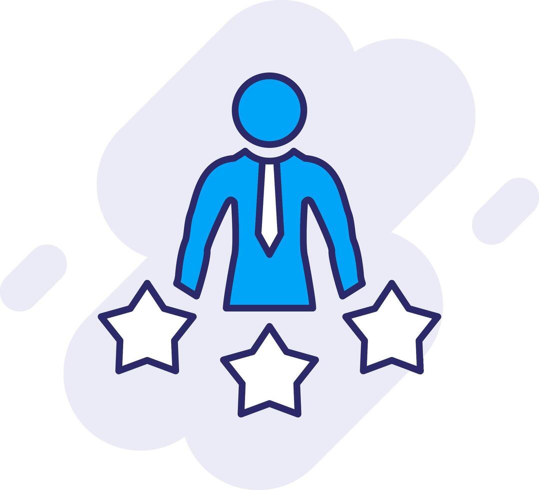 Experience Line Filled Backgroud Icon vector