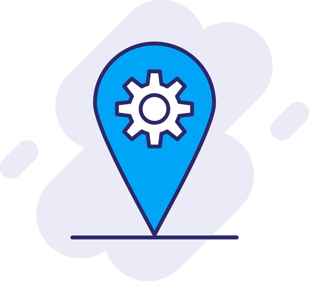 Localization Line Filled Backgroud Icon vector