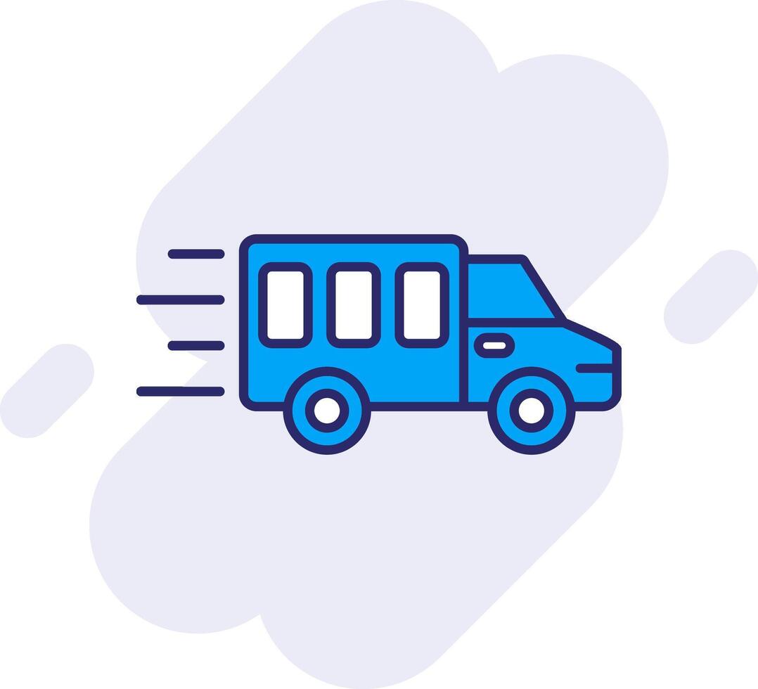 Delivery Truck Line Filled Backgroud Icon vector
