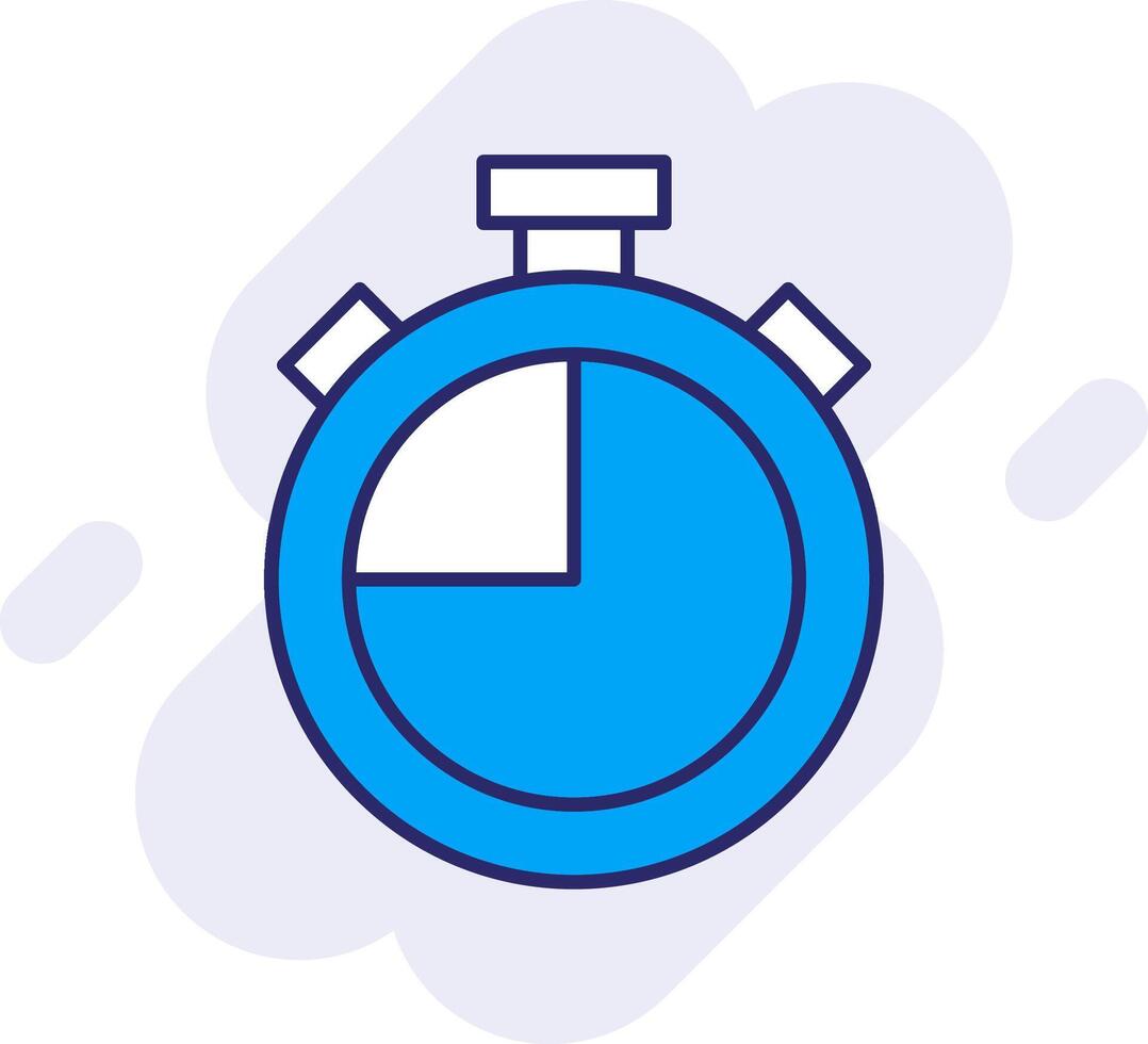 Stopwatch Line Filled Backgroud Icon vector