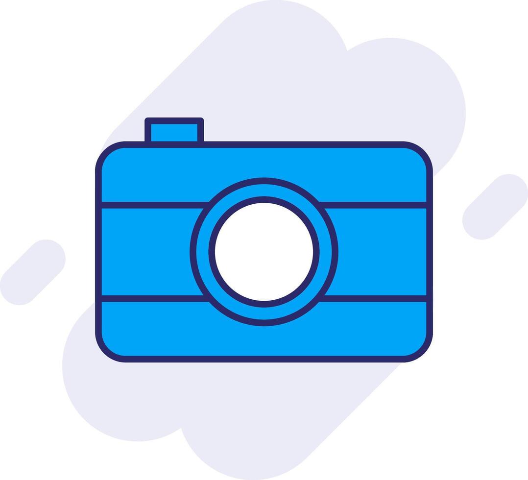Old Came Line Filled Backgroud Icon vector
