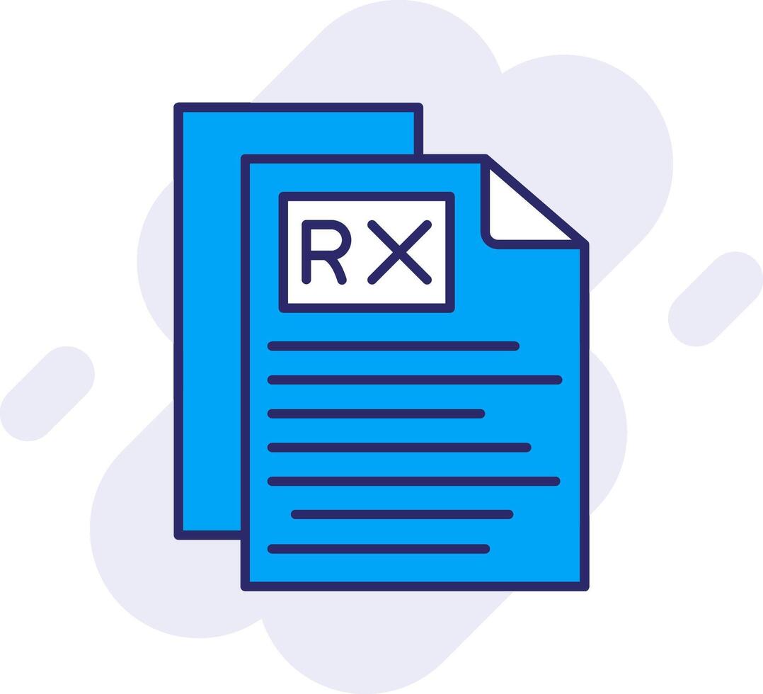 Rx Line Filled Backgroud Icon vector