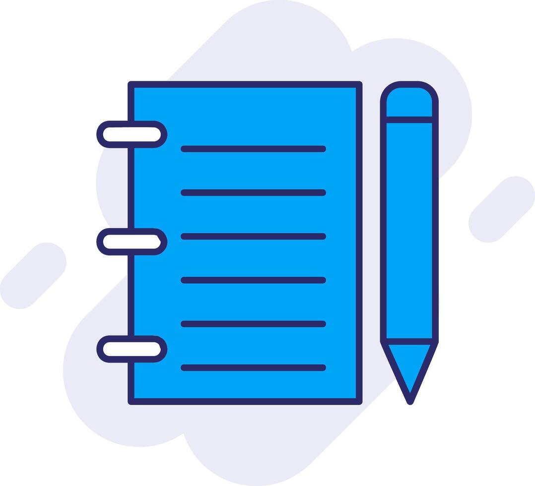 Notebook Line Filled Backgroud Icon vector