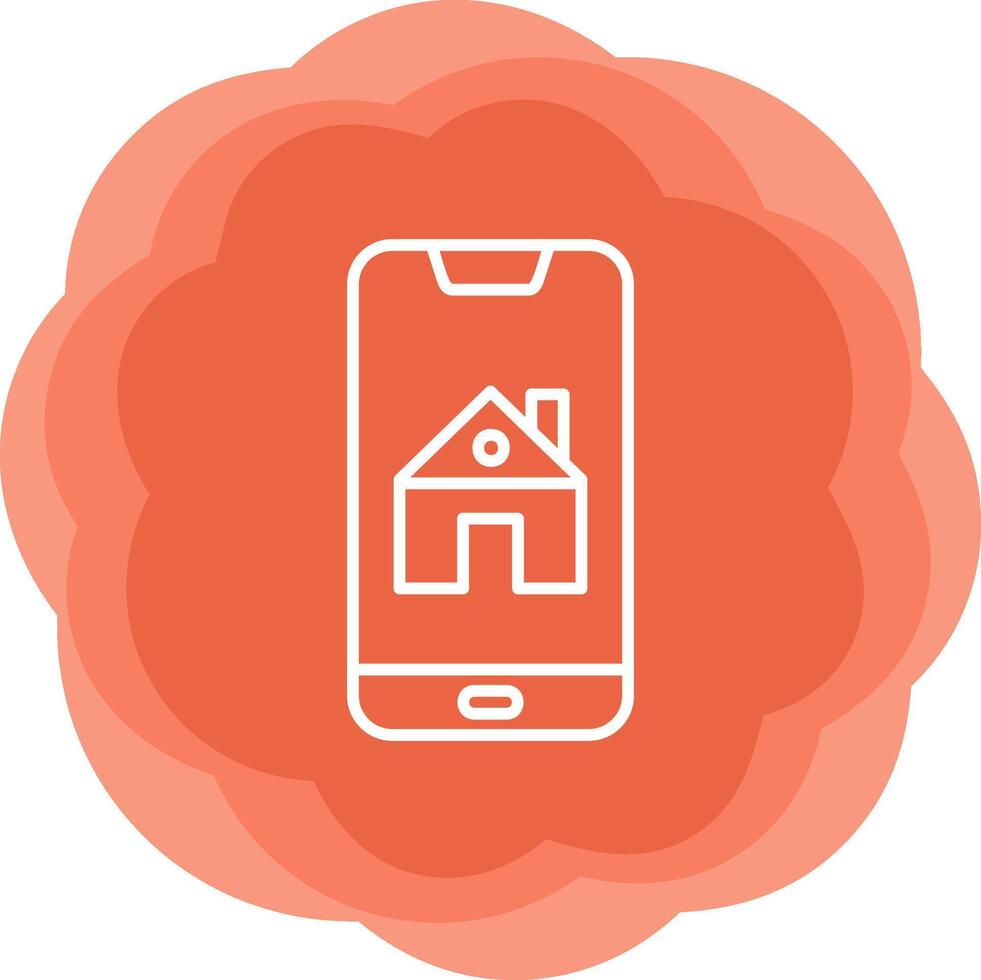 Smartphone House Control Vecto Icon vector