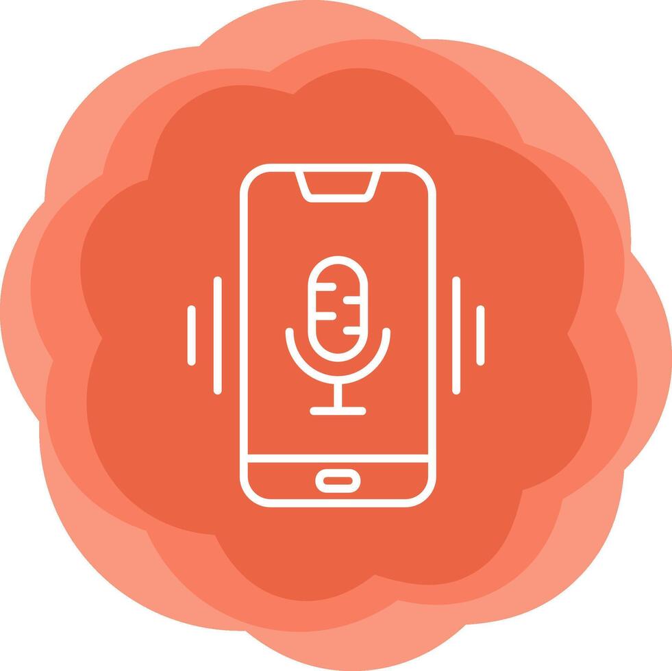 Mobile Voice Assistant Vecto Icon vector