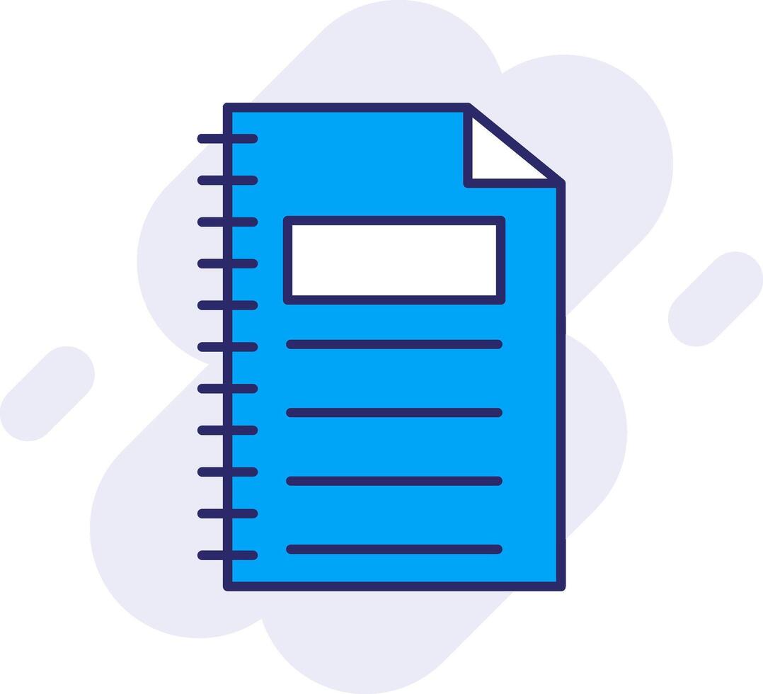 Notebook Line Filled Backgroud Icon vector