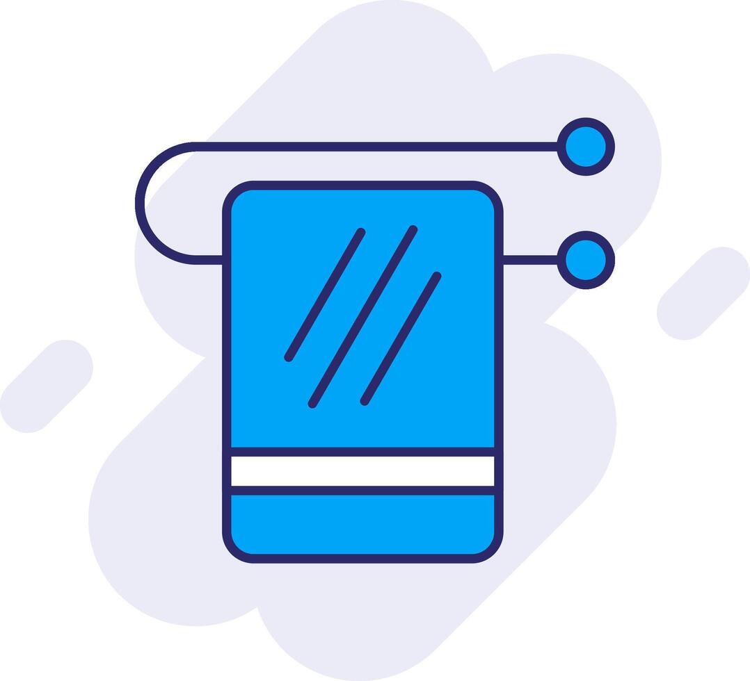 Towel Rack Line Filled Backgroud Icon vector